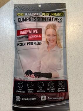 Performance Black Compression Gloves - Breathable Support